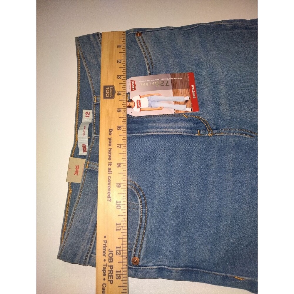 Levi's Girl's 726 Flare High-Rise Slim Wide Leg Jeans  Blue New Size 12 - Picture 5 of 6